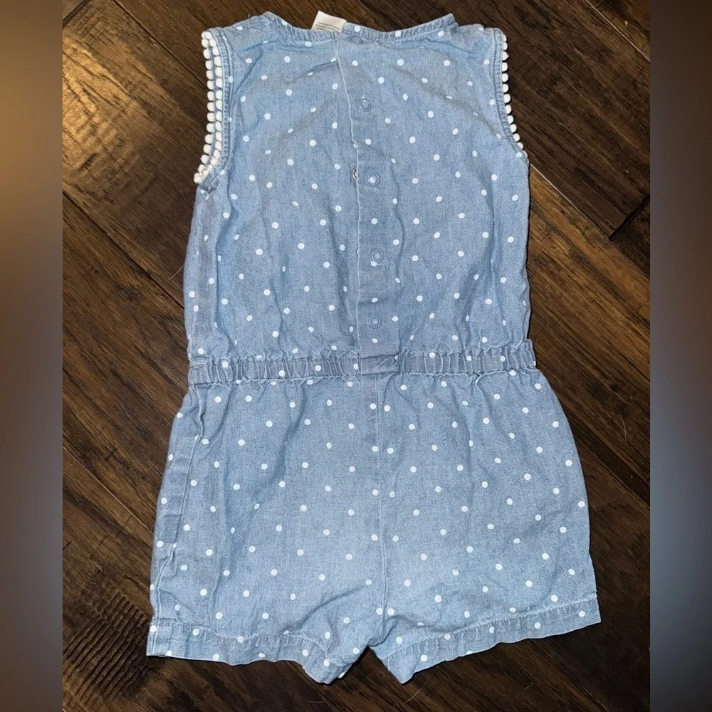 Blue Polka Dot Kids Romper- Carters